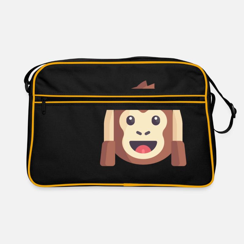 süßes Affen Emoticon Retro Tasche