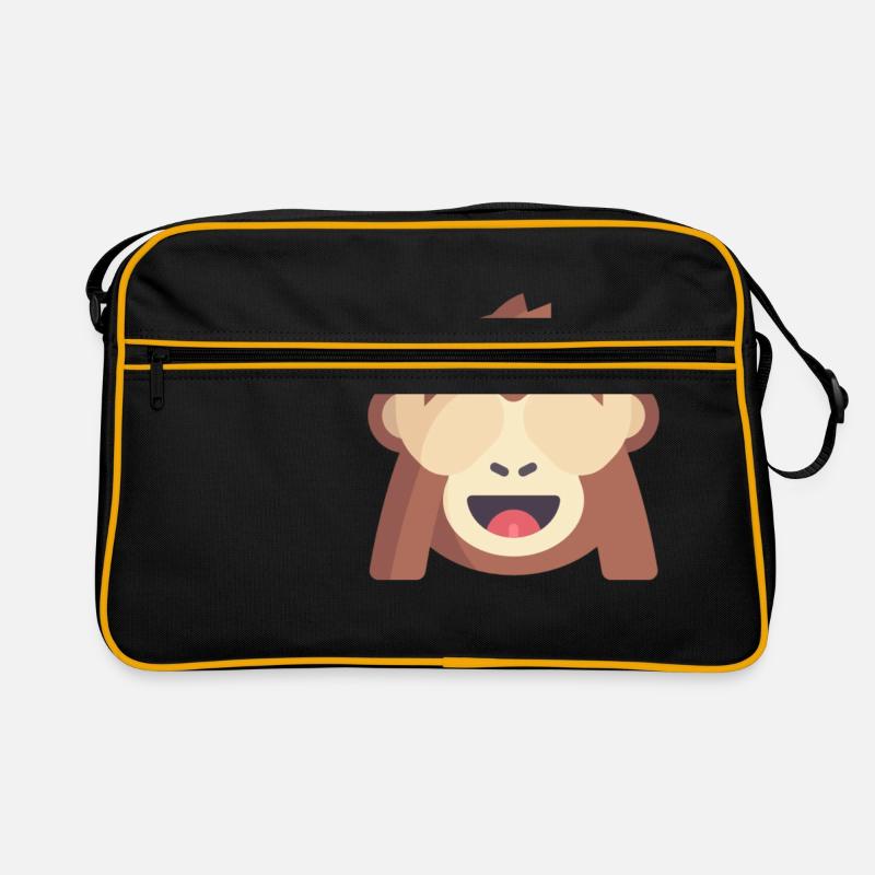 émoticône de singe mignon Sac Retro