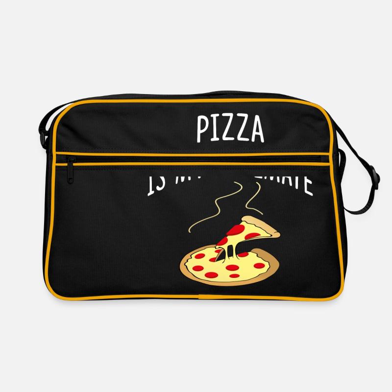 pizza - Sac Retro - noir/or