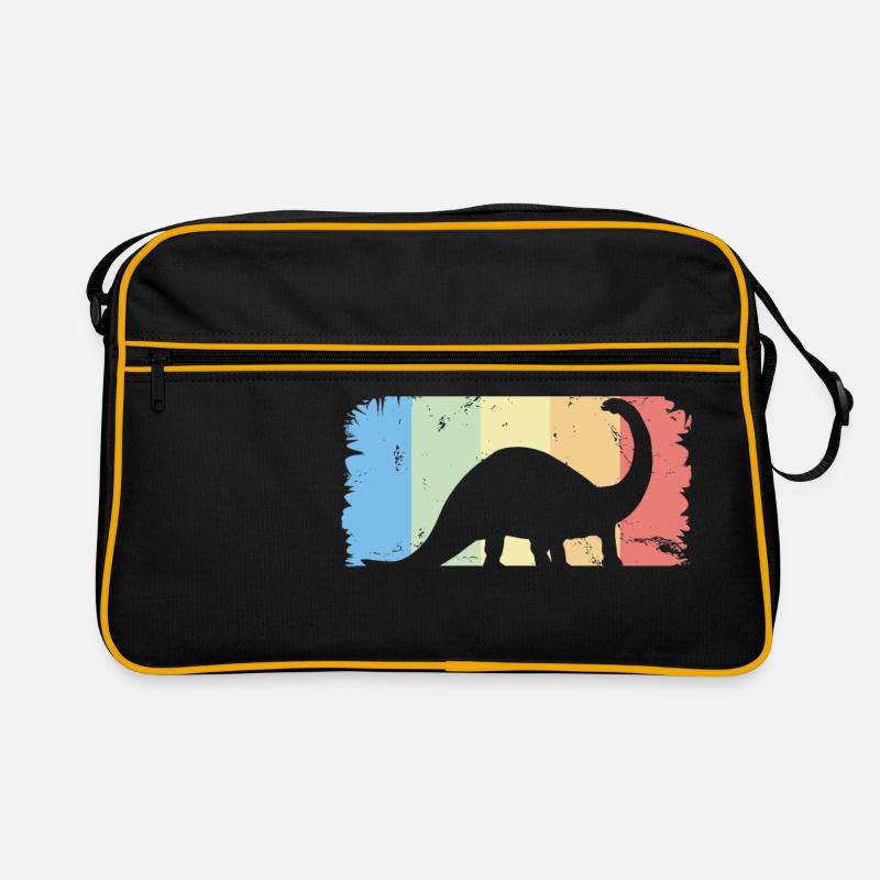 Dino Dinos Dinosaurier Brachiosaurus Geschenk Retro Tasche