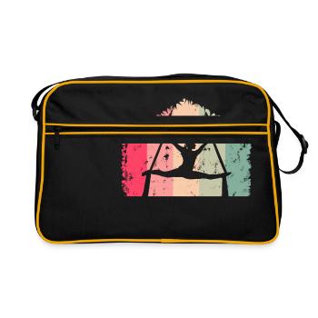 Zirkus Artist Artisten Artistin Retro Geschenk - Retro Tasche - Schwarz/Gold - Vorne