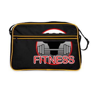 Fitness - Retro Tasche - Schwarz/Gold - Vorne