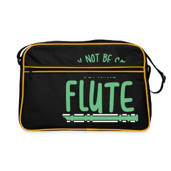 Flute Flute Bone Flute Funny Gift - Sac Retro - noir/or - Devant