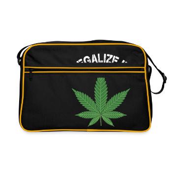 LEGALIZE IT - Retro Bag - black/gold - Front