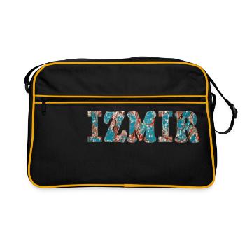 izmir ebru blue - Retro Bag - black/gold - Front