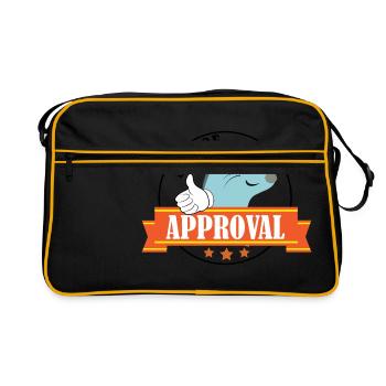 Seal of quality Seal badge thumbs up - Retro Bag - black/gold - Front