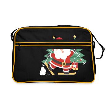 Ski Noël Nikolaus Arbres de Noël - Sac Retro - noir/or - Devant