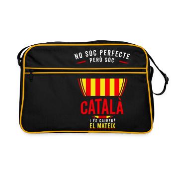 Soc CATALA Catalan Catalunya Catalona Catalonia - Retro Tasche - Schwarz/Gold - Vorne