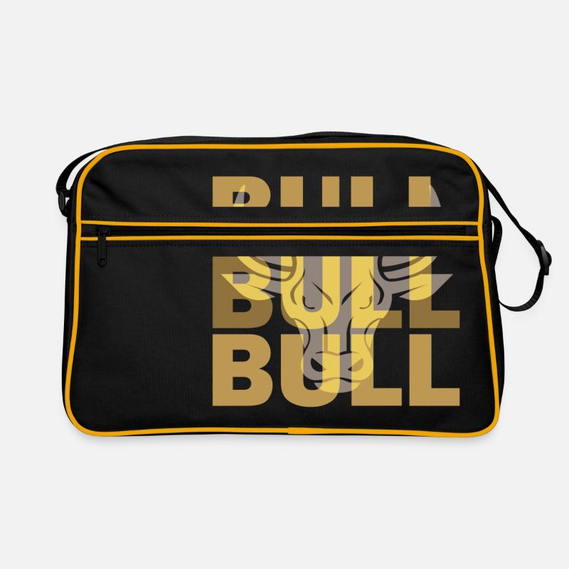 Tier Stier Kuh Milchkuh Bauernhof Geschenk Bauer Retro Tasche