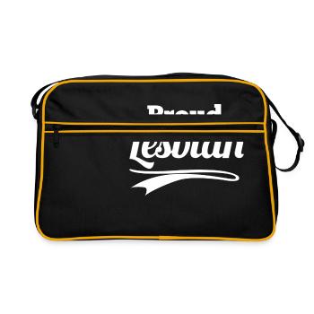 proud lesbian - Sac Retro - noir/or - Devant