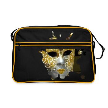 Mysterious mask for the carnival in Venice - Retro Bag - black/gold - Front