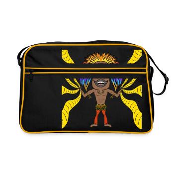 Chaman coloré - Sac Retro - noir/or - Devant