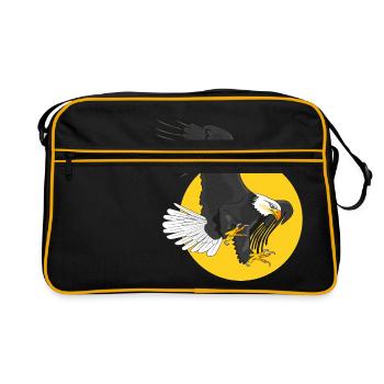 american eagle sun - Retro Bag - black/gold - Front