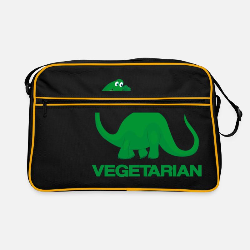Dinosaurier Dino Vegetarier - Geschenkidee Retro Tasche