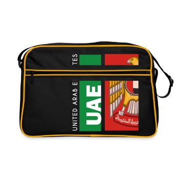 UAE Gift United Arab Emirates Dubai - Retro Bag - black/gold - Front