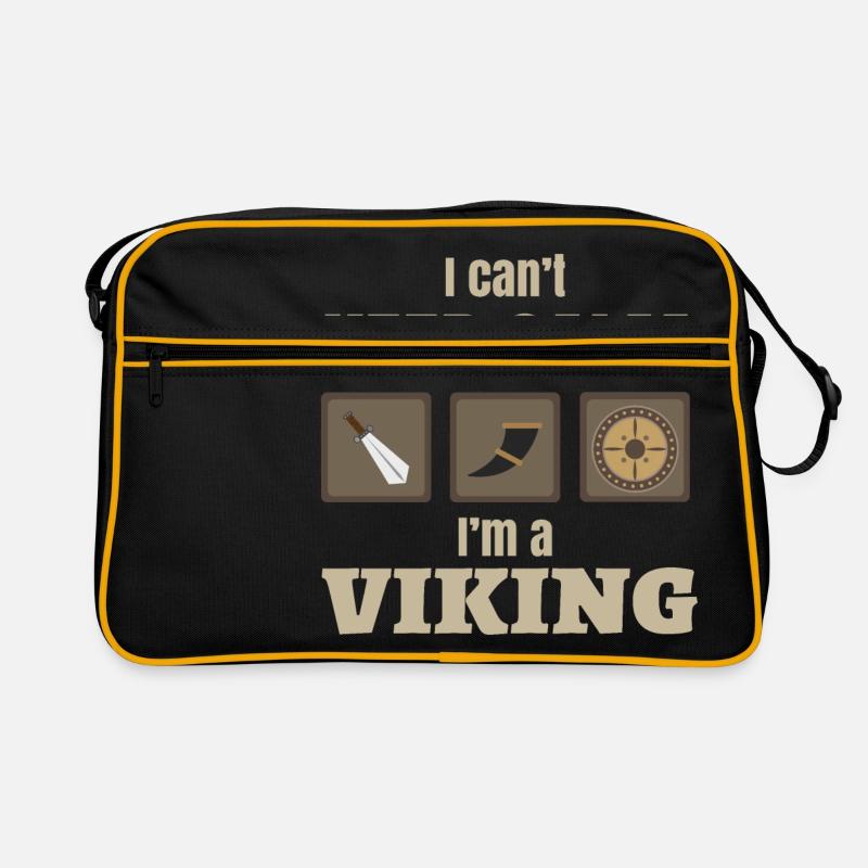 Ich kann nicht ruhig bleiben, ich bin ein Wikinger Retro Tasche