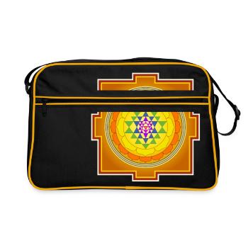 Shri Yantra 1 - Retro Bag - black/gold - Front