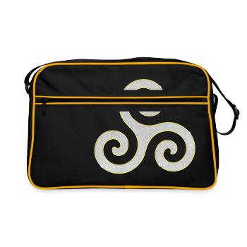 Triskele as a jewel - Retro Bag - black/gold - Front