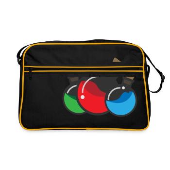 Flat Design - Chemistry Experiment - Gift Idea - Retro Bag - black/gold - Front