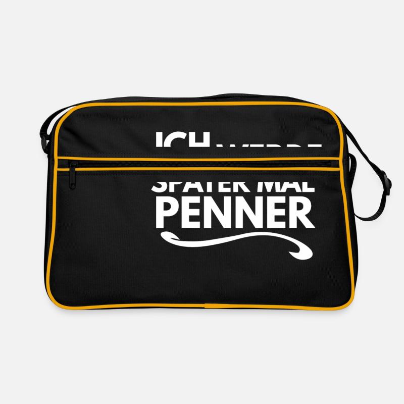 Ich werde später mal Penner - Retro Tasche - Schwarz/Gold