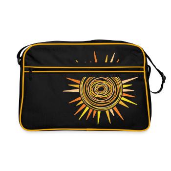 Sonnenschein Waldkind Du bist das Sonnenschein-Ges - Retro Tasche - Schwarz/Gold - Vorne