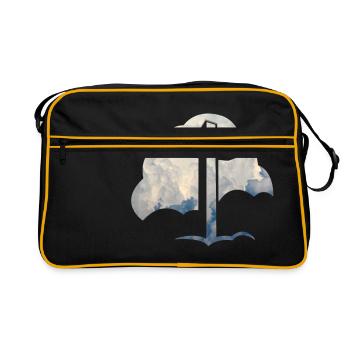 Jésus nuage Jésus croix - Sac Retro - noir/or - Devant