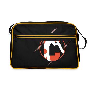 Joueur de cricket cricket Cadeaux de balle de cricket - Sac Retro - noir/or - Devant