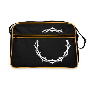 crown of thorns - Retro Tasche - Schwarz/Gold - Vorne