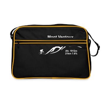 Mont Ventoux - Retro Tasche - Schwarz/Gold - Vorne