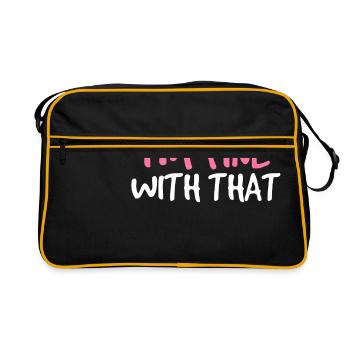 im fine with that - Retro Tasche - Schwarz/Gold - Vorne