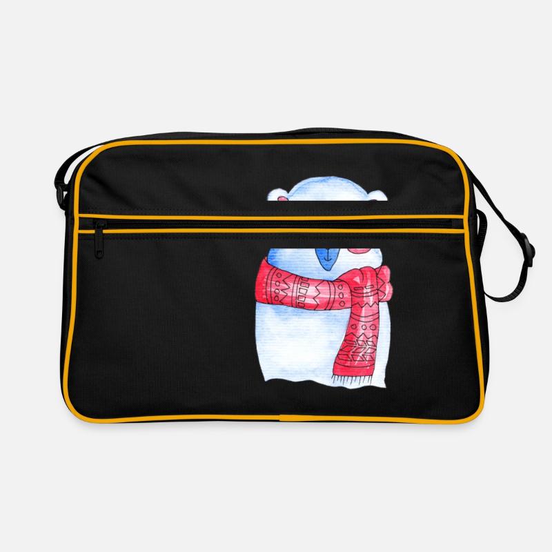 Winter Bear / Snow Bear - X Mas & Christmas print Retro Bag