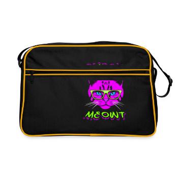Check Meowt - Retro Tasche - Schwarz/Gold - Vorne