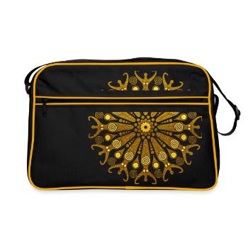 circle of fertility goddess gold - Retro Bag - black/gold - Front