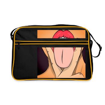 Wanna (get) lick (ed) - Retro Bag - black/gold - Front