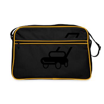 Lawn mower gardening - Retro Bag - black/gold - Front