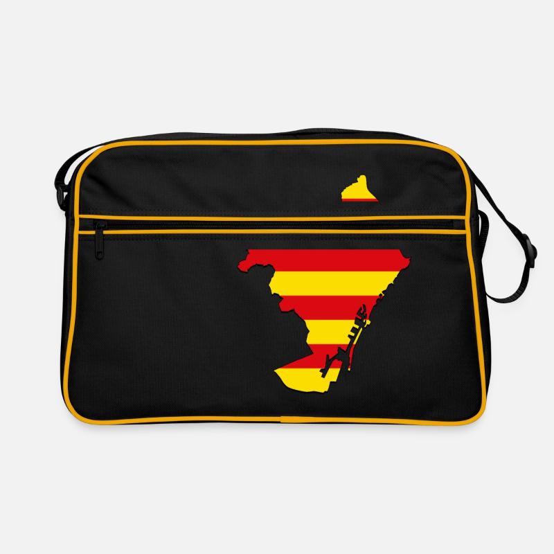 Catalunya Barcelona - Retro Tasche - Schwarz/Gold