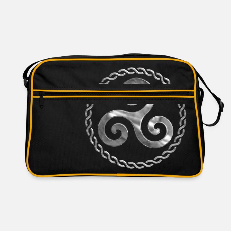 Triskel breizh - Retro Tasche - Schwarz/Gold