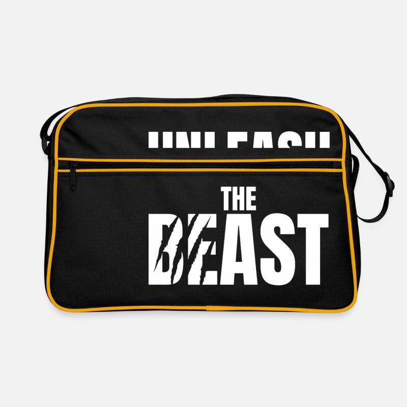 Unleash the Beast - Retro Tasche - Schwarz/Gold