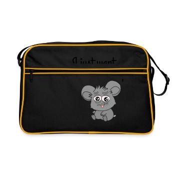 Je veux juste dormir! Je veux juste dormir - Sac Retro - noir/or - Devant