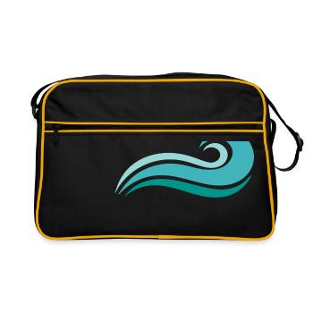 OCEAN - Retro Bag - black/gold - Front