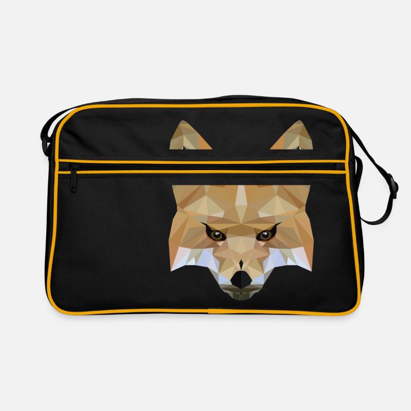 Low Poly Art Fox - Geschenkidee Retro Tasche