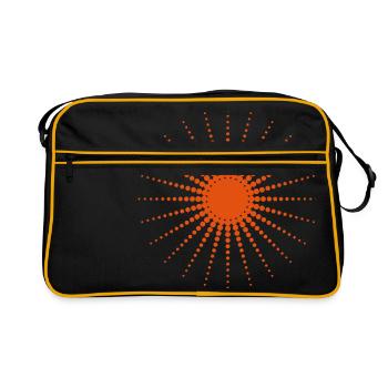 rayons soleil été 70 ligne ligne rangée kuns - Sac Retro - noir/or - Devant