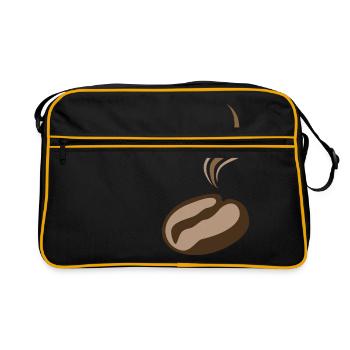 coffee bean - Retro Bag - black/gold - Front