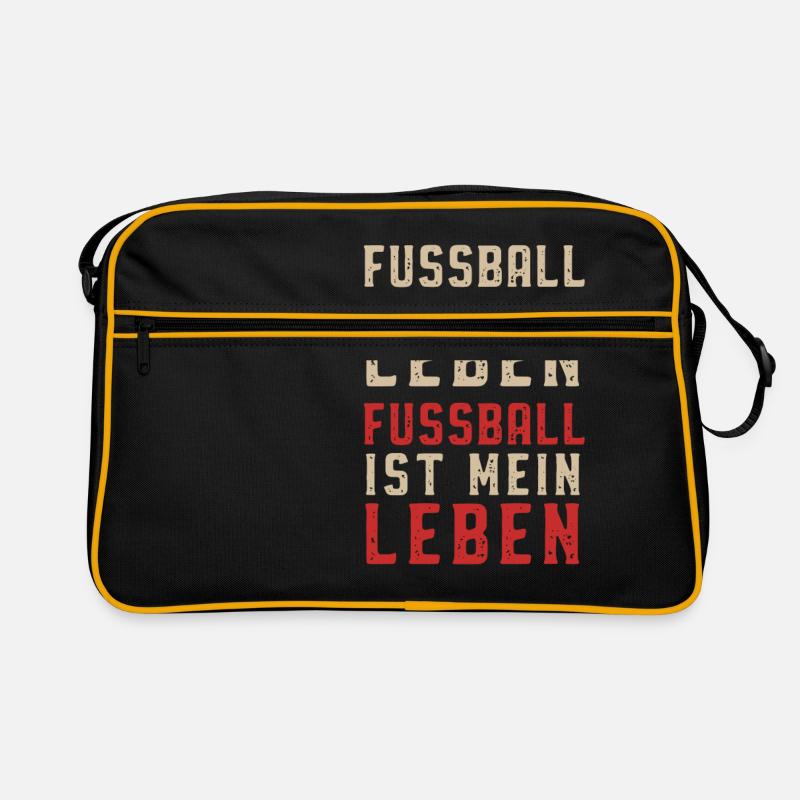 Fussball Leben Leidenschaft Spruch Geschenk Retro Tasche