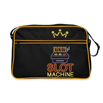 Joueur joue idée cadeau du joueur de poker - Sac Retro - noir/or - Devant