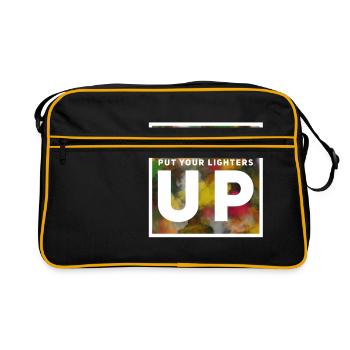 Berlin put your lighters up - Retro Tasche - Schwarz/Gold - Vorne
