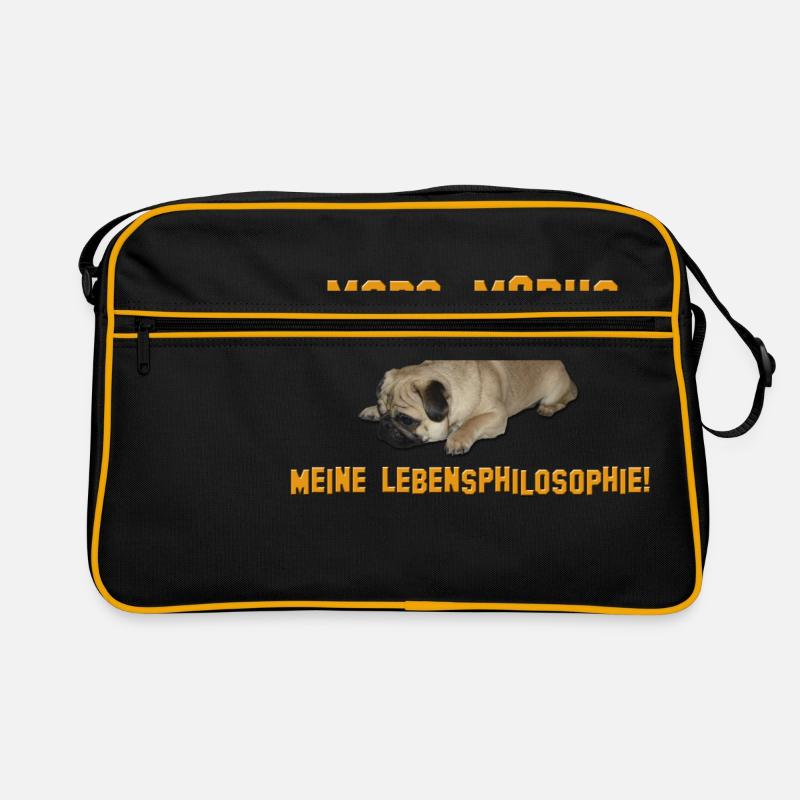 Mops Modus - Meine Lebensphilosophie Retro Tasche