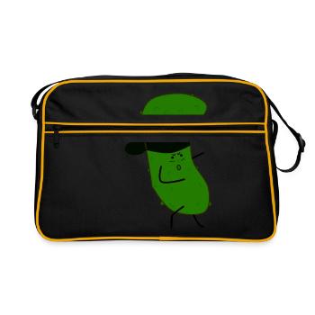 Concombre de Karaté - Sac Retro - noir/or - Devant