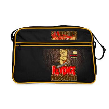 fiese Tiere: Kettensägen-Schwein - Sac Retro - noir/or - Devant