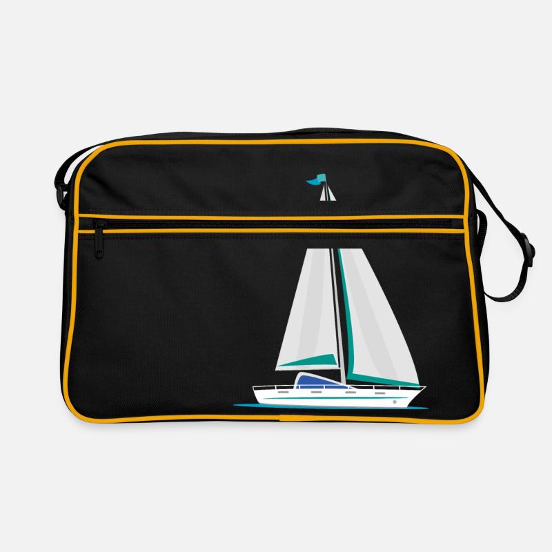 Segeln - Retro Tasche - Schwarz/Gold